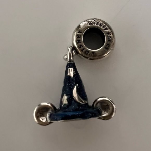RARE Retired Genuine Pandora Disney Mickey Mouse Sorcerer Hat Dangle Charm Bead - Picture 2 of 3